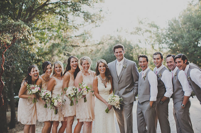 Traci and Eric's rustic vintage wedding was a happy mix between rustic and